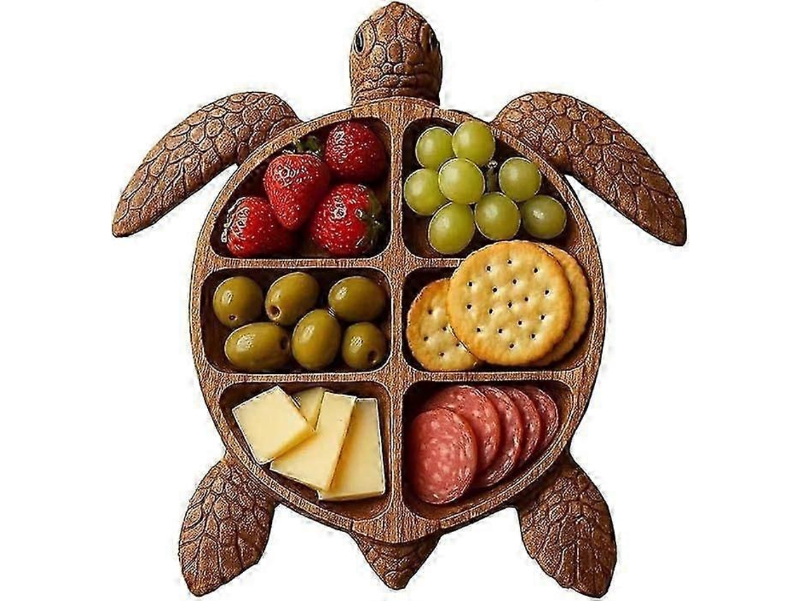 Tábua De Frios, Em Madeira, Queijos E Pães Com Tema De Tartaruga Marinha, Bandeja De Servir Inovadora Para Queijos, Carnes E Frutas