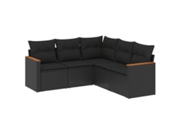 Garden Sofa Set, Garden Sofa Sets Vidaxl Preto Rattan / Vime (n/a)