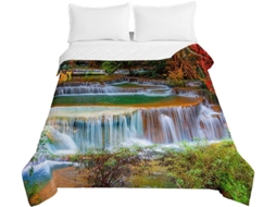 Colcha Acolchoada Fansu Capa de Cama Manta para Ar Condicionado Edredom Conjunto Sofá com Estampa 3d Cachoeira
