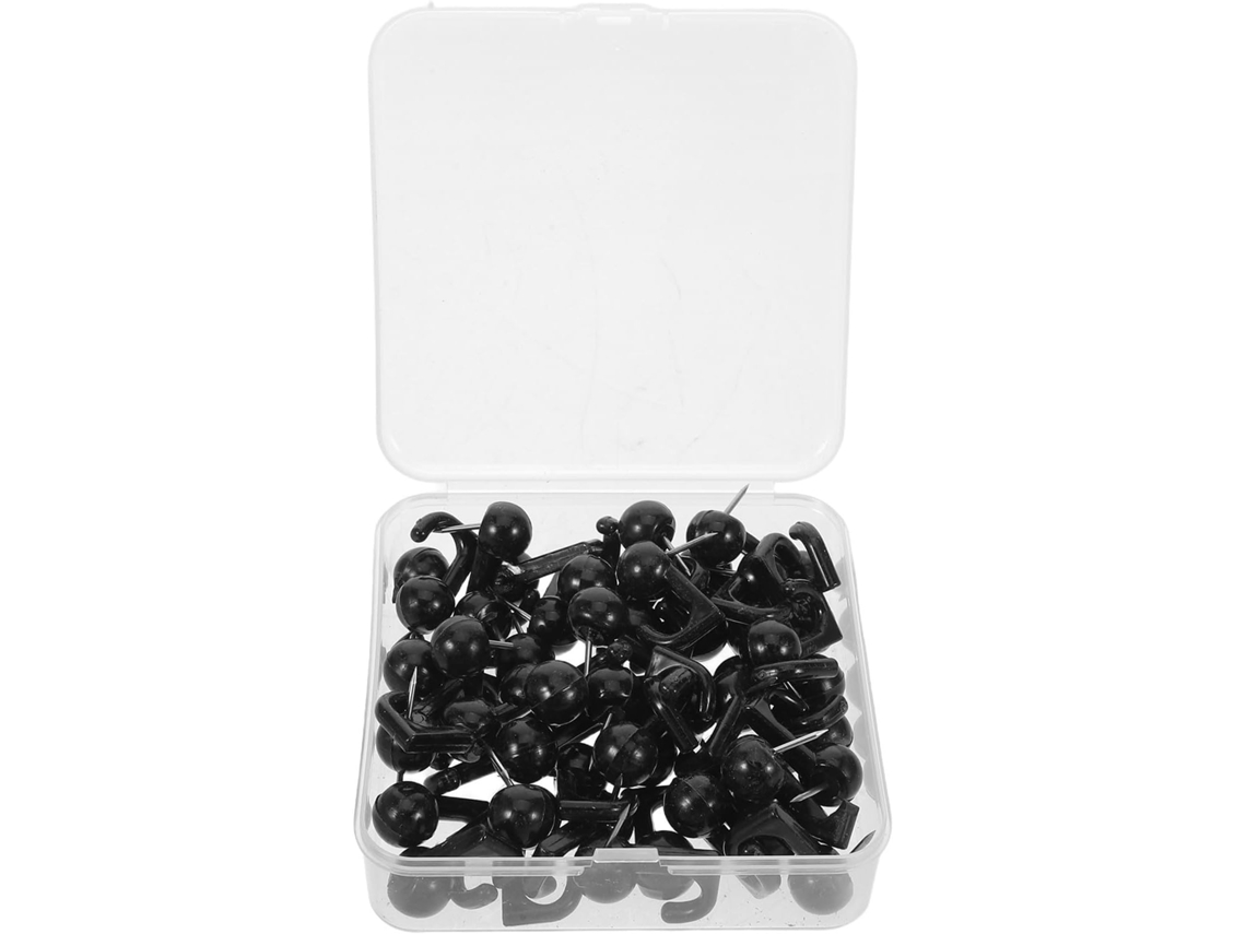 100 Tachinhas Decorativas Pretas Com Design Multiuso Em Pvc