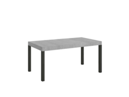Mesa Extensível Everyday Premium 120/380x90 Cm Concreto Pernas Antracite Itamoby