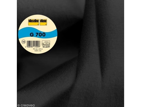 G700 Algodão Tecido Largura 90 Cm Preto Ao Metro Vlieseline (sob Medida)