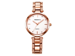 Relógio de Pulso para Mulher Rebirth Aço Inoxidável Strass Movimento de Quartzo