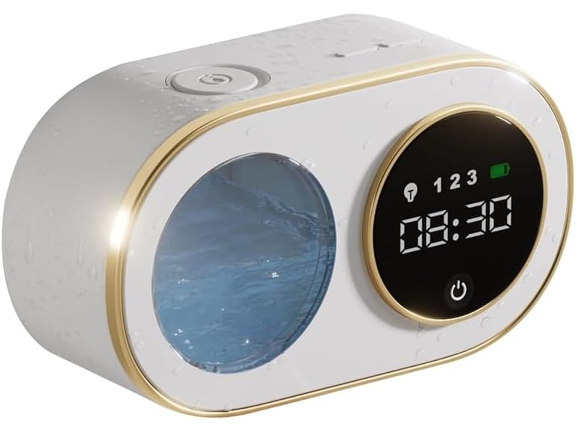 Dispensador Automático De Sabonete Líquido Em Espuma Com Relógio Digital Led Hd, 355 Ml , Rec Gokoco (12 Oz)