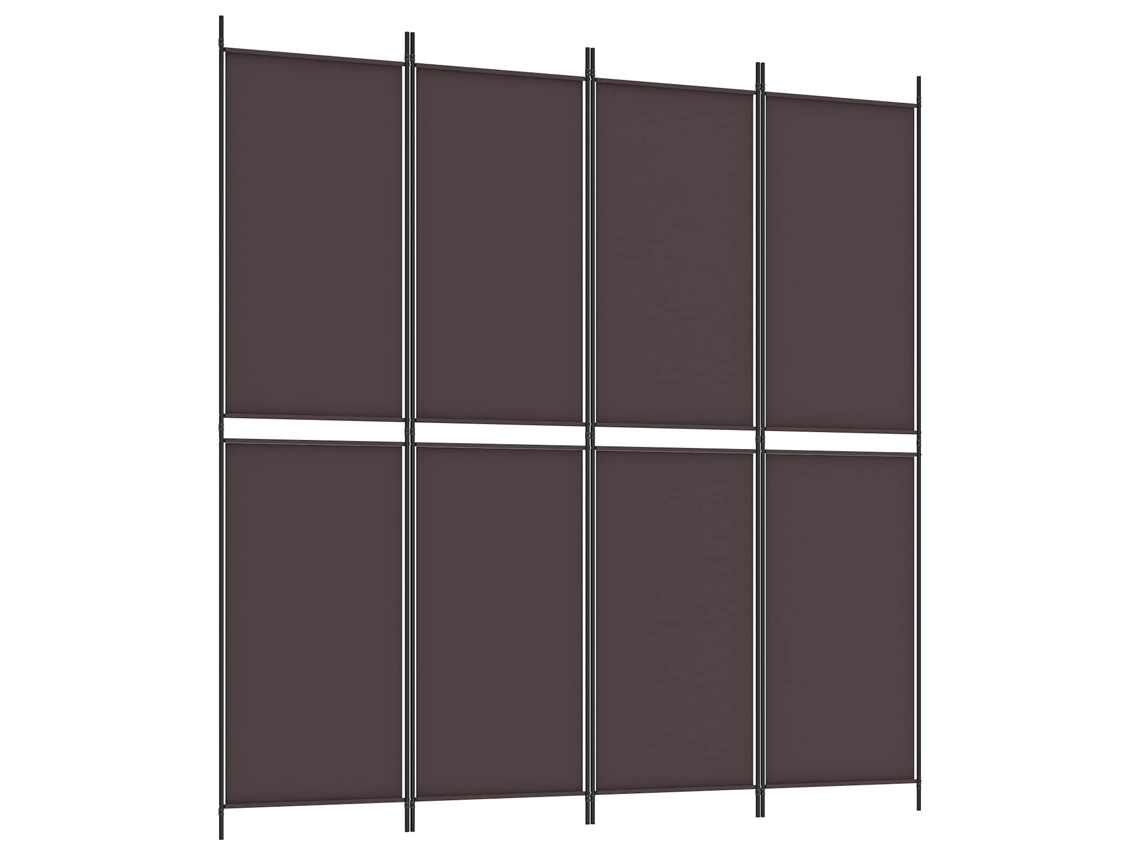 Maison Exclusive - Biombo/divisória Com 4 Painéis 200x200 Cm Tecido Castanho