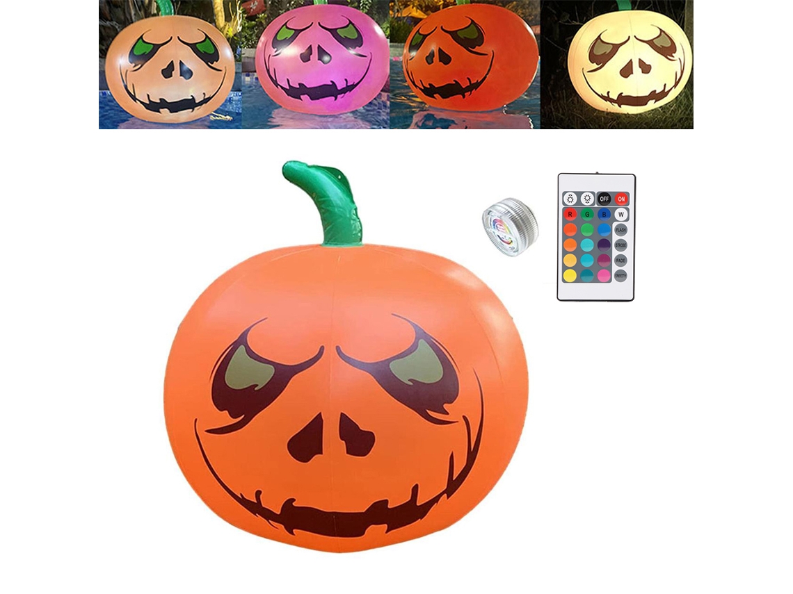 Rebe-calabaza Hinchable De Halloween Con Luces Led Integradas 16 Pulgadas Decoración Exterior Jardín Césped Para Fiesta De Halloween