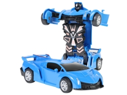 Walshlxq brinquedo Carro Robô Deformável para Crianças Choque Transformação Pequeno Robô Presente Aniversário Menino