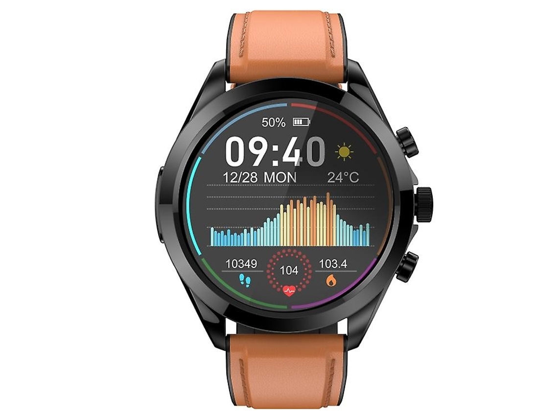 Relógio Inteligente Lurelia Et440 1,39'' Bluetooth 5.0 Ip67, Couro E Ecg