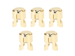 5pcs Vedante de Champanhe Aço Inoxidável Reutilizável Selador Garrafa Vinho Espumante Ouro S/MARCA