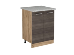 Móvel de cozinha R-Line, 60cm PT Mármore, Cinza nobre, Carvalho de força dourado VICCO