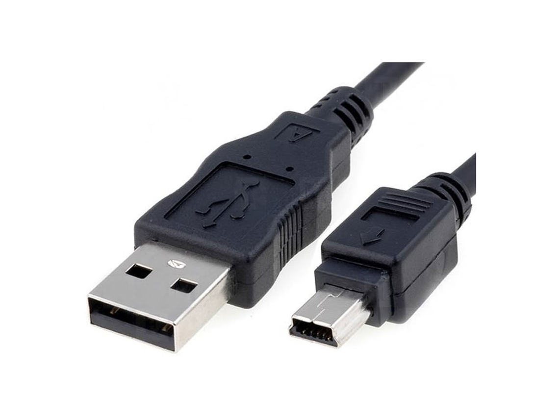 Cabo de Dados NANOCABLE (USB A - Mini USB B - 50 cm - Preto)