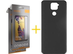 Kit Capa e 2 Películas Xiaomi Redmi 9 ACCETEL Full Liso (Preto)