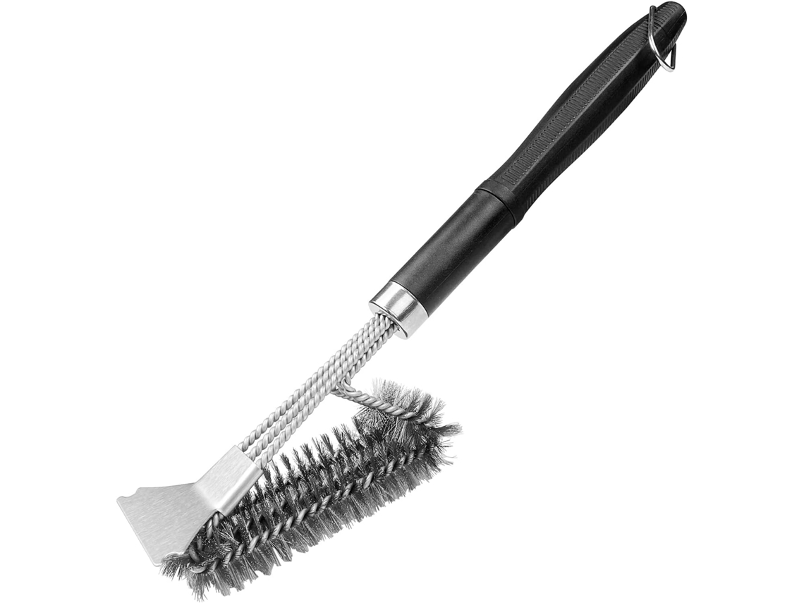 Escova de Limpeza para Grelha, com Raspador, Aço Inoxidável AQUAFORGE