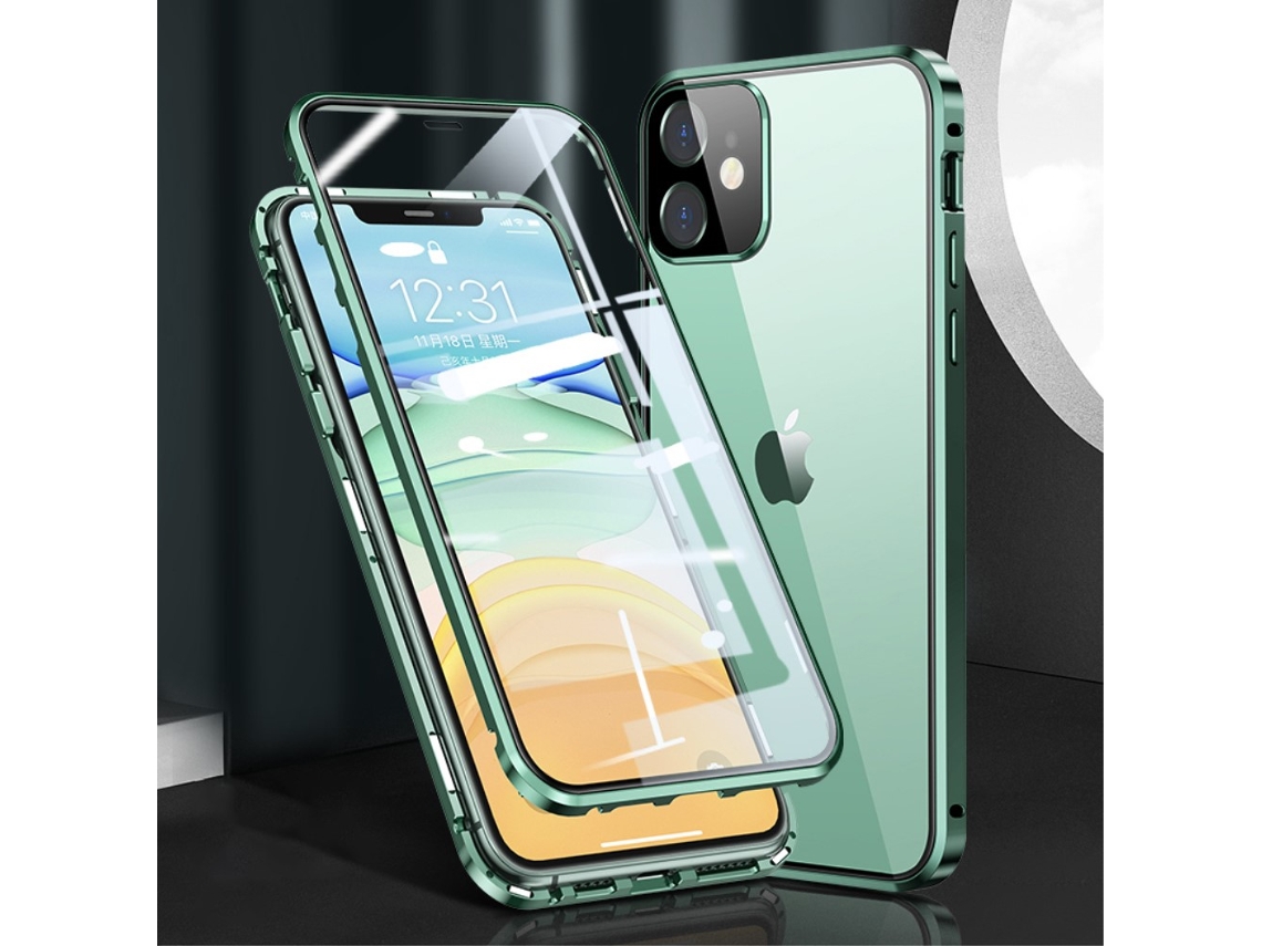 Lente Para Telefone Metálica Completa Instalação Para Iphone 12 Mini Magnética Verde