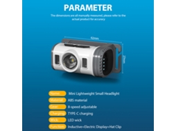 Lanterna Frontal Led Recarregável com Sensor de Movimento