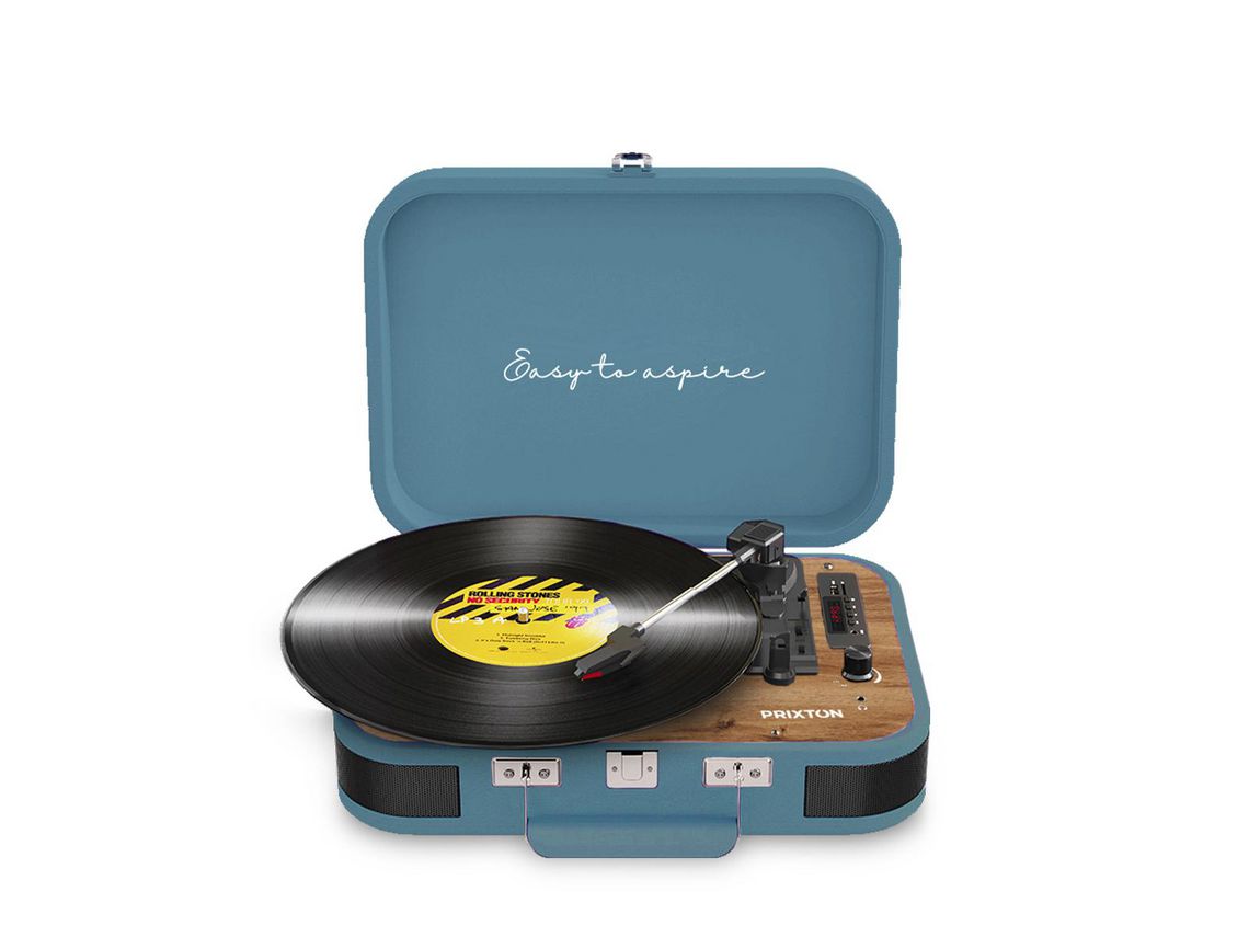 Gira-Discos PRIXTON Vc600 Azul Manual Velocidade: 33 1/3 45 78