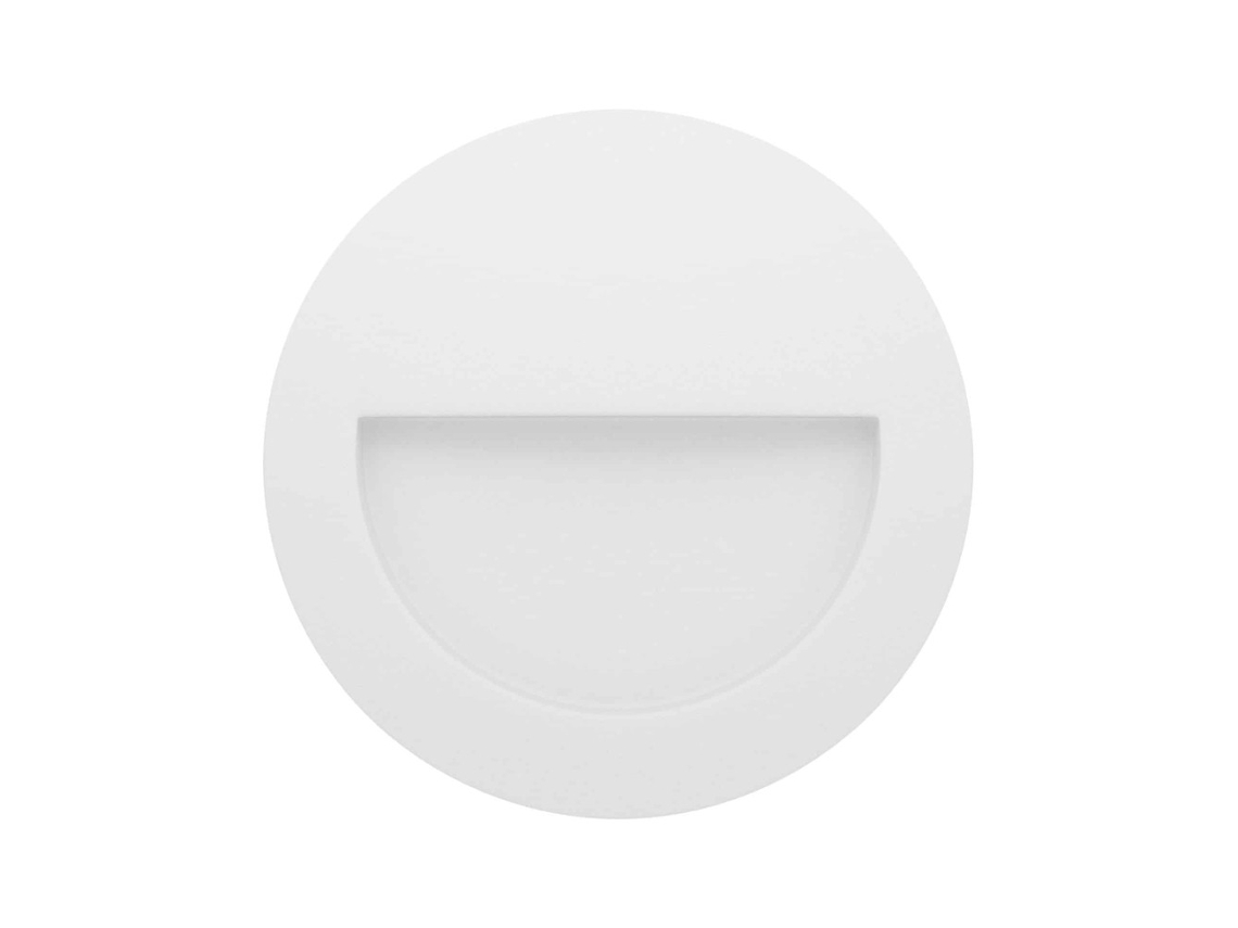 Beneito &amp; Faure - Luminária De Embutir De Parede Mis R 3w Led - Luminária De Parede Redonda Com Interruptor Ip65 2700k/3200k/4000k - Branca