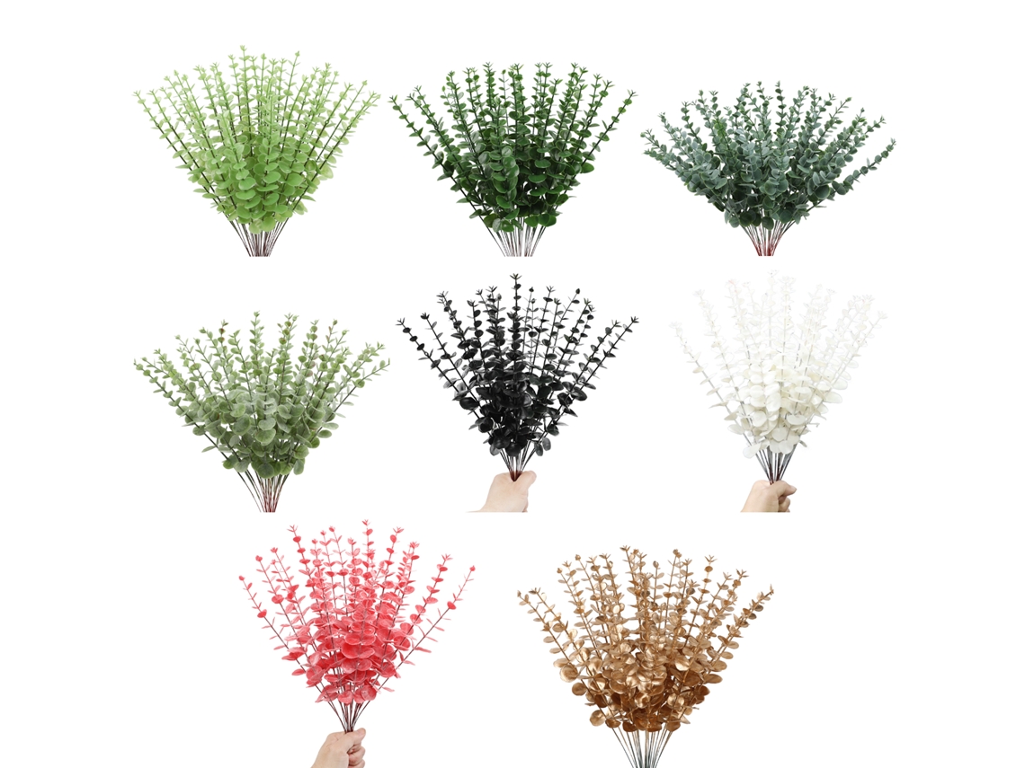 Folhas De Eucalipto Artificiales (pacote Com 24, Decoração Interna) Eoocoo