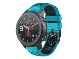 Pulseira De Silicone Respirável Bicolor Para Amazfit Gtr 47mm 22mm