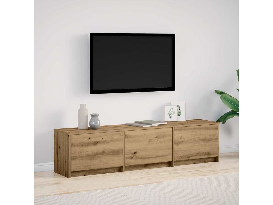 Vidaxl Rack De Tv Com Led 165 X 34 X 40 Cm Carvalho Artesanal