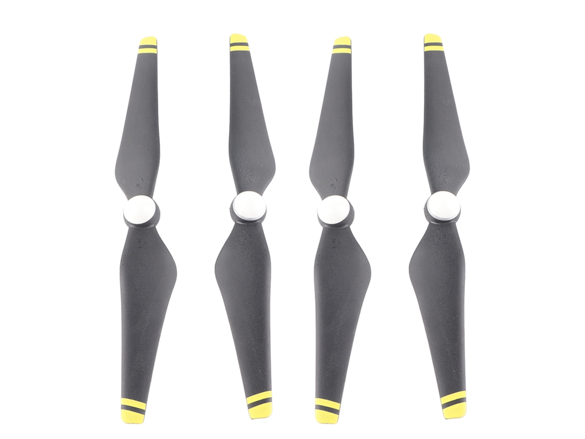 2 pares de hélices autoajustáveis para drone quadricóptero DJI Phantom 3 (borda amarela)