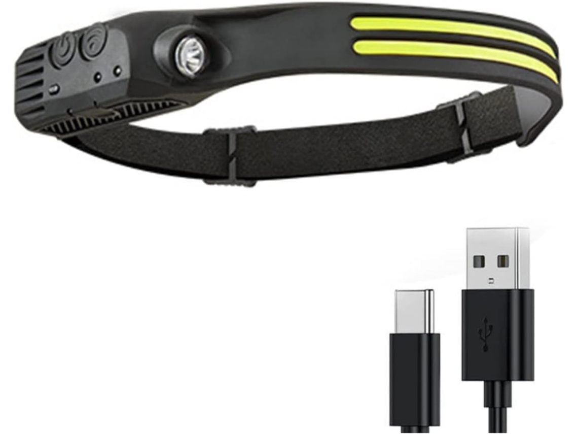 Lanterna de Cabeça BRILVIBERA com Sensor de Movimento Recarregável USB