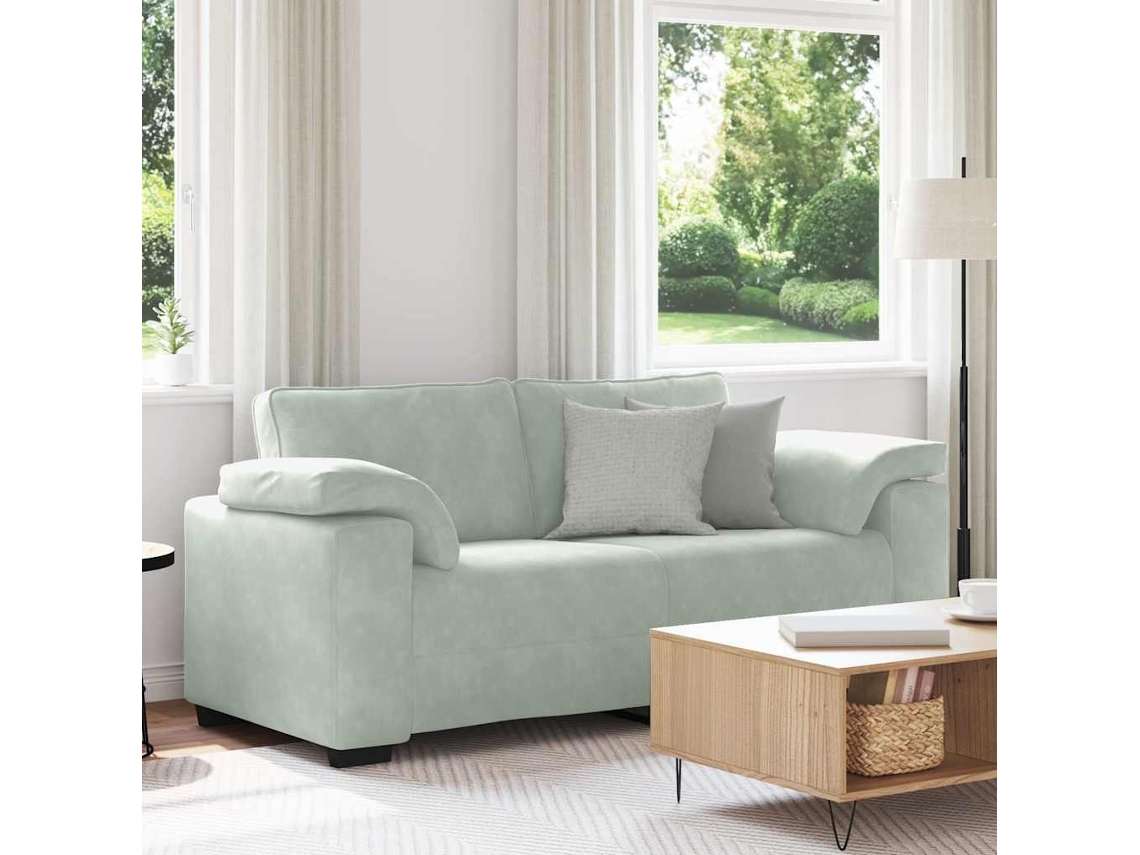 Vidaxl Sofá-luvas 180x77x82 Cm Veludo Cinzento-claro