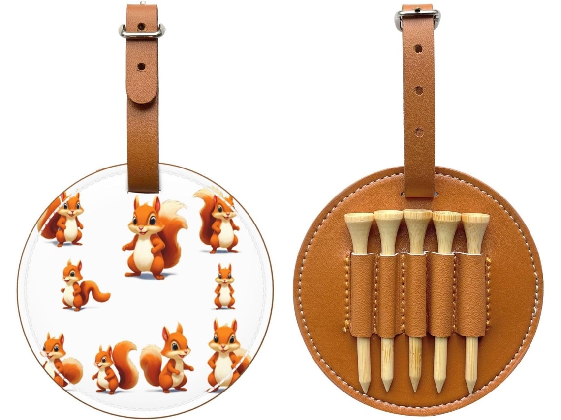 Bolsa para Tees de Golfe Gorp Squirrel Squad, preta | S/MARCA