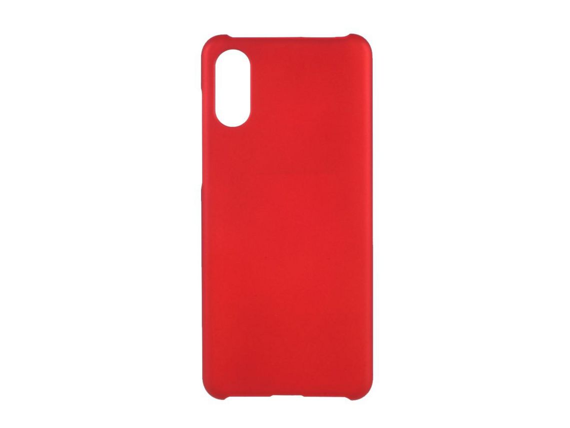 Capa para Samsung Galaxy M02 A02 Pele Sintética Vermelho