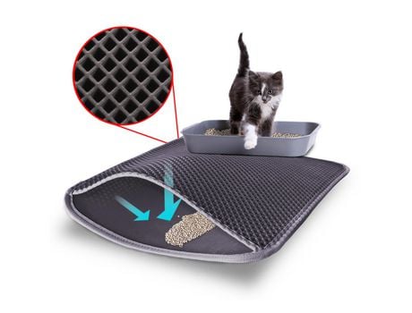 Tapete para Gatos YATEK 61,5 X 42 Cm. Dupla Camada Impermeável Anti-Respingos. Material Elástico Eva