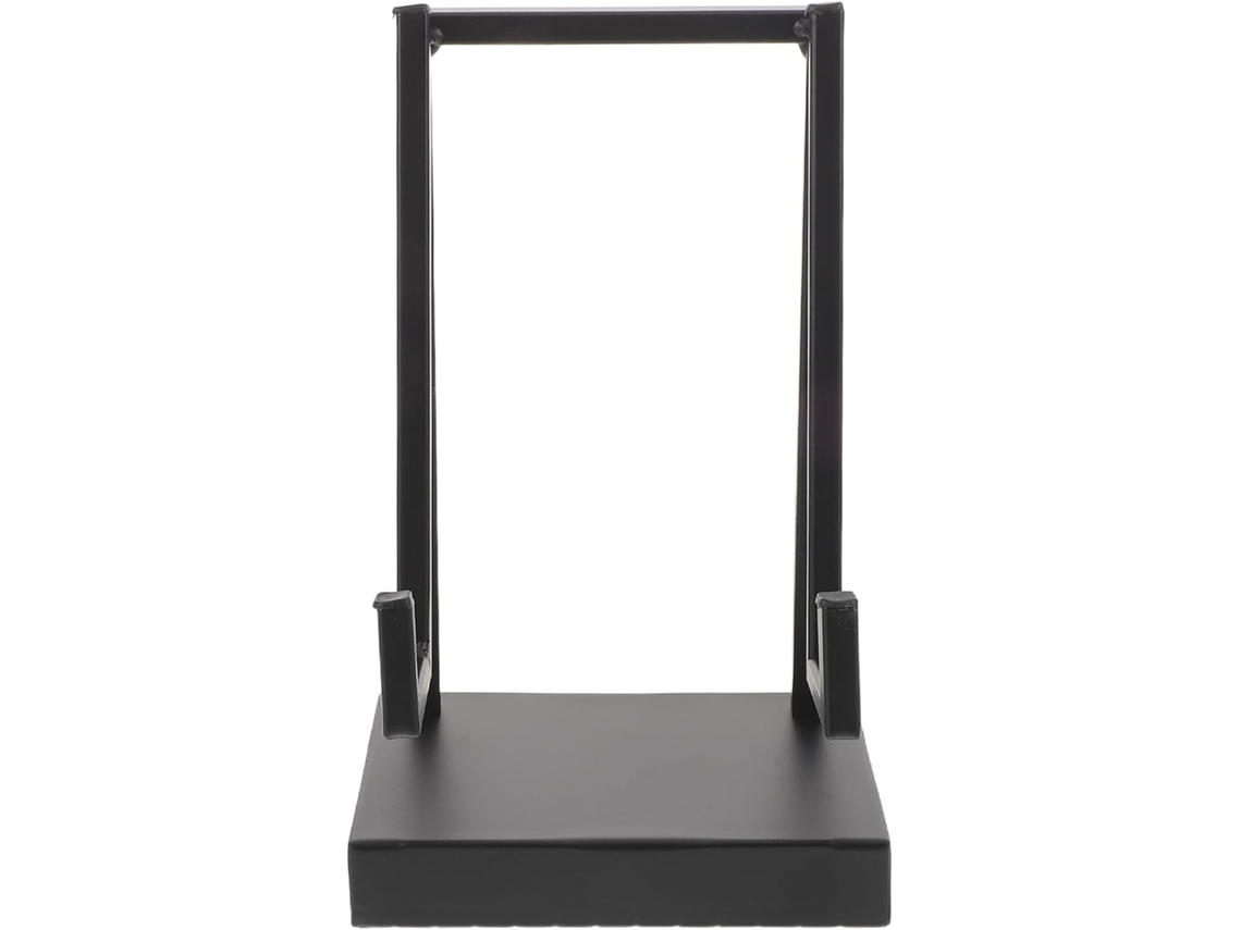 Suporte Metal Preto Fosco Porta Retratos Pratos Decorativos Compacto Resistente Ferrugem Arranhões Cavalete GOKOCO