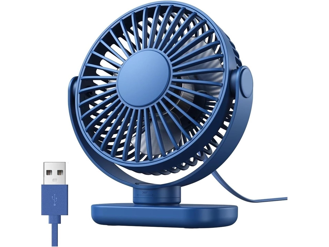 Ventilador Ar Usb Resfriamento Mesa Mini Portátil 360 G