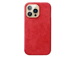 Capa para iPhone 14 Pro Pele Sintética Vermelho