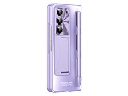 Capa para Samsung Galaxy Z Fold 5 5G Pele Sintética Roxo