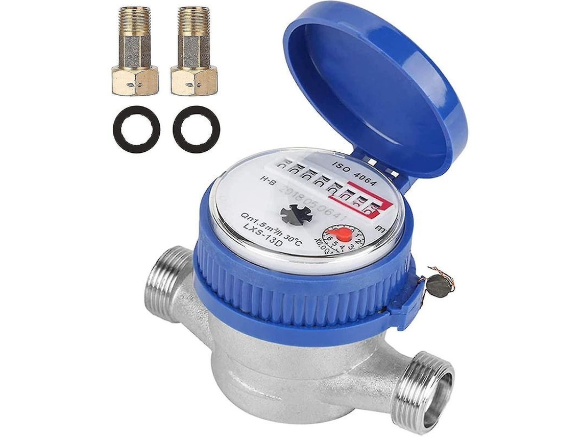 Novo Medidor De Água Fria 2025, 15mm 1/2 Polegada, Tipo Seco De Fluxo Simples Com Acessórios Jardim E Casa