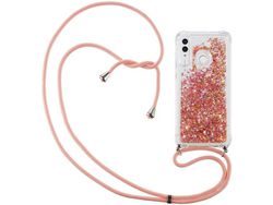 Correia Colar Hnonr Lite Líquido Brilhante Areia para Huawei P Smart+ HONGWE. Transparente