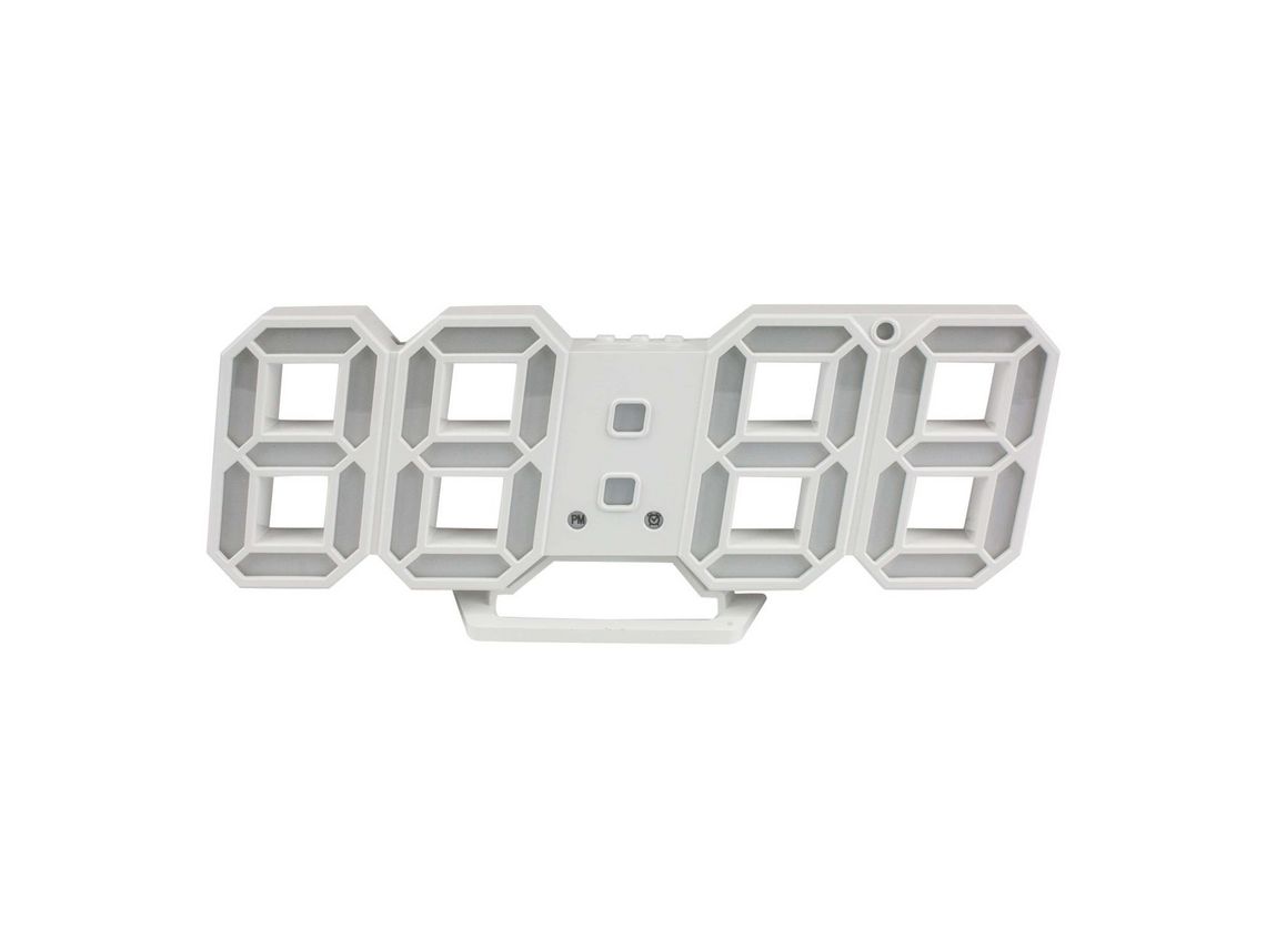 Relógio Digital 3D Branco NORTHIX