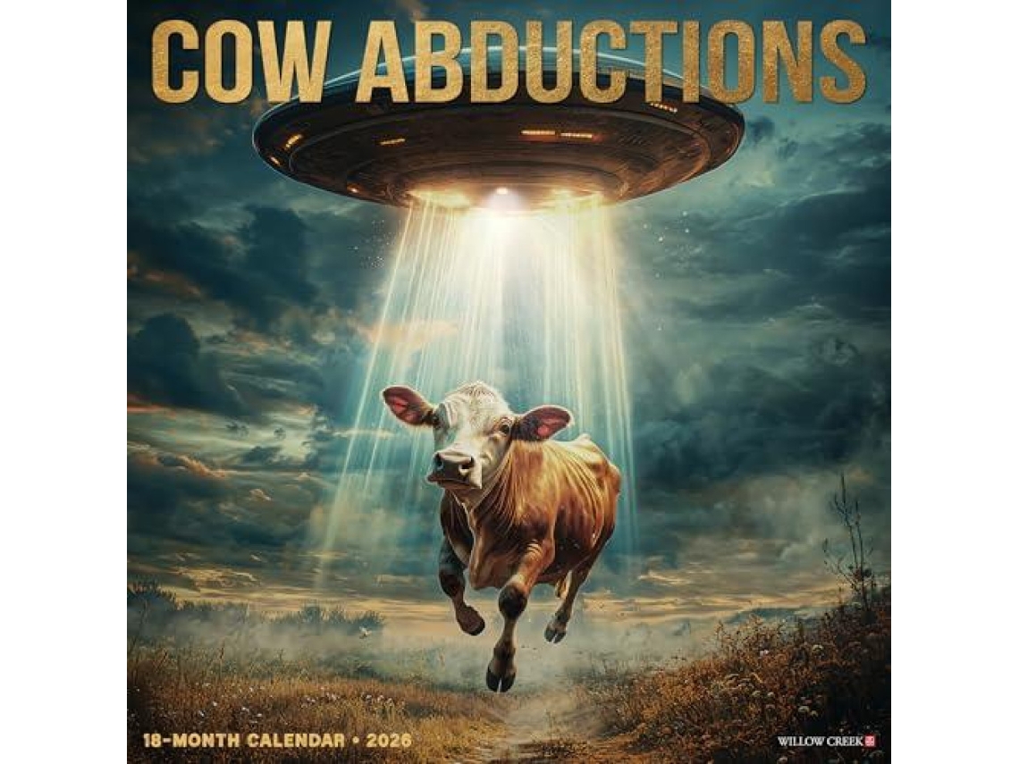 Livro Cow Abductions 2026 Wall Calendar de Willow Creek Press (Inglês)