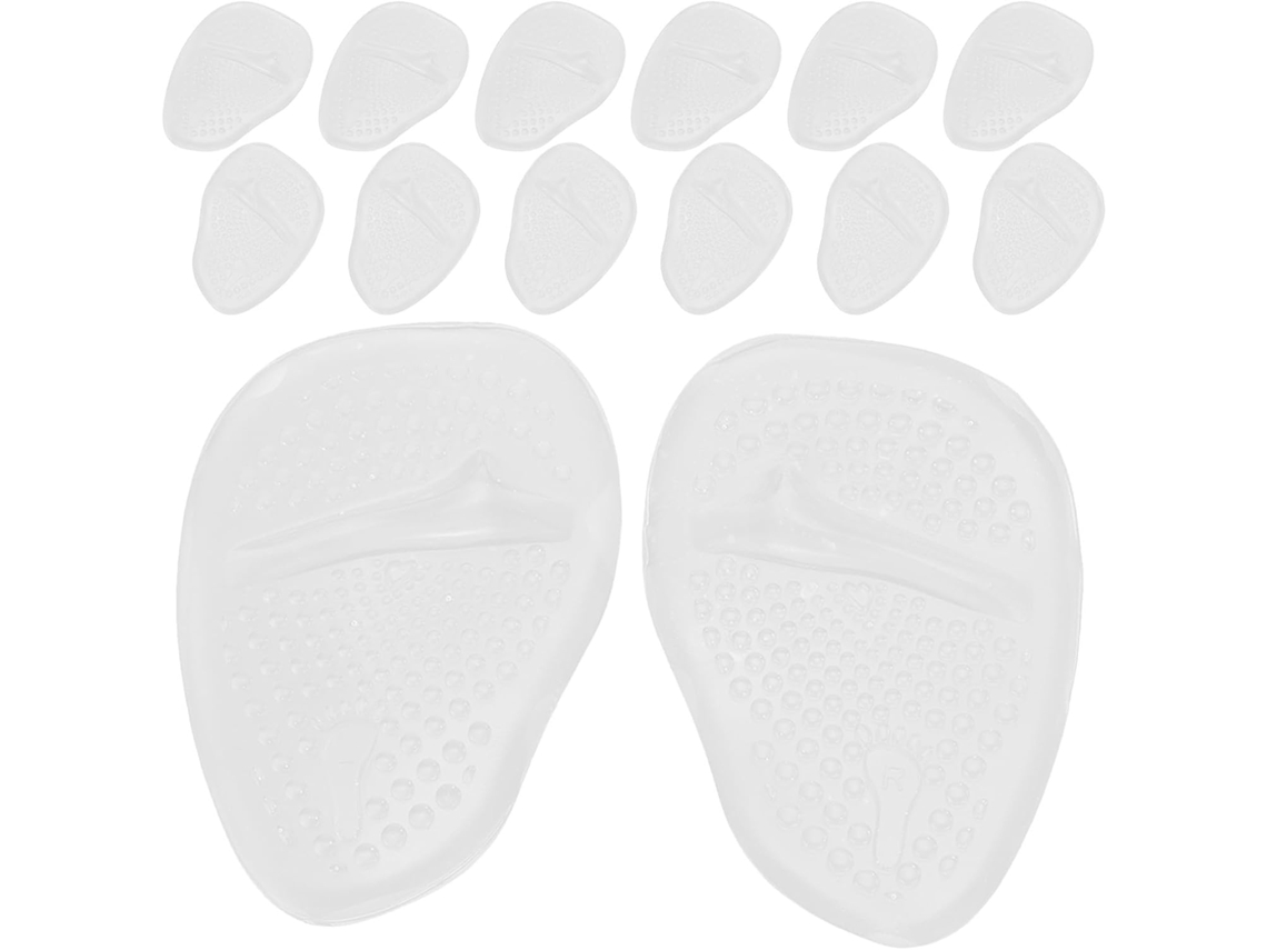 10 Pares De Palmilhas Protetoras Silicone Para Os Calcanhares, Almofadas De Silicone Para A Parte Frontal Do Pé