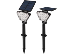 2026-luz Solar Jardim Led 2 Em 1, Luminárias Exteriores Com Painel Monocristalino E Resistência Ip65