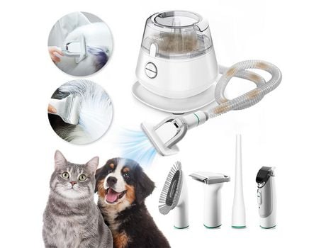 Máquina de Cortar Cabelo para Animais de Estimação YISORA P20S 5 em 1 1.2L Caixa de Poeira de Baixo Ruído Aparador de Pêlos para Cão e Gato