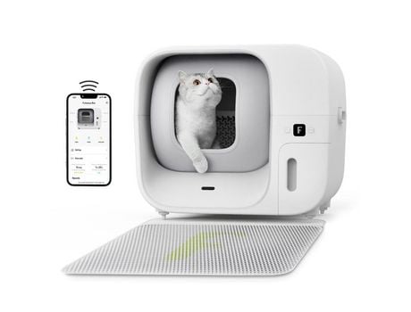 Caixa de Areia Automática para Gato FURBULOUS com Controle de Aplicativo 60L Grande
