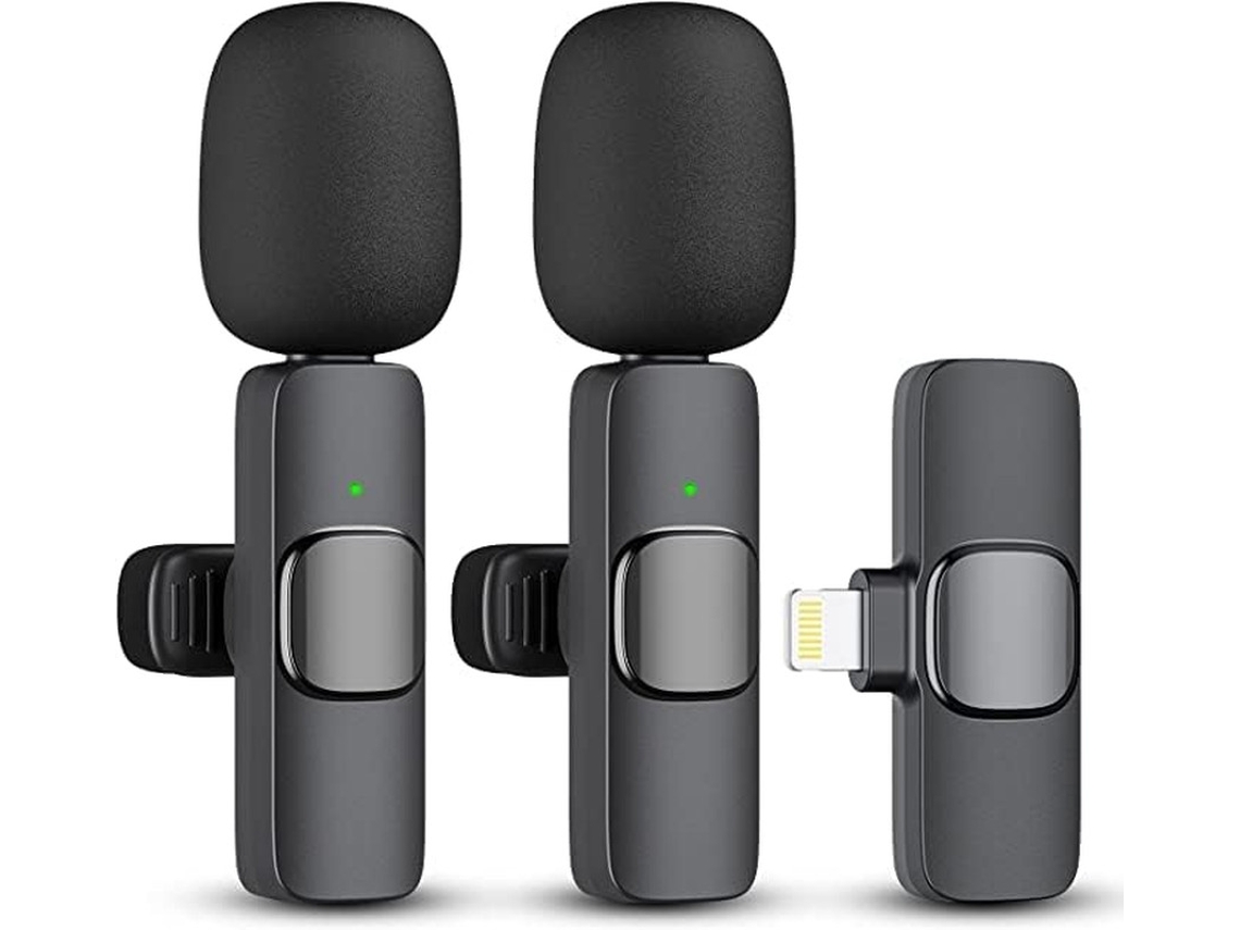 Microfone De Lapela Sem Fio 2 Em 1 Para Iphone E Ipad, Microfone Sem Fio Plug-play Para SUNNY SPACES