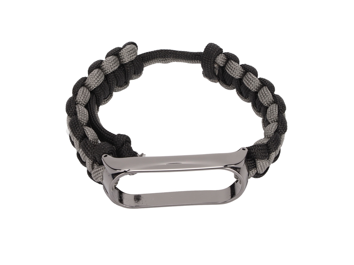 Cordão De Guardanapo Para Pulseira Xiaomi Mi Band 6/5 Nfc Ajustável Substituição De Pulseira Preto Cinza