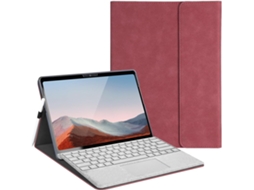 Capa Flip Resistente HEXINYIGJLY para Surface Pro 8 antichoque com suporte caneta e Protetor Acolchoado Vermelho