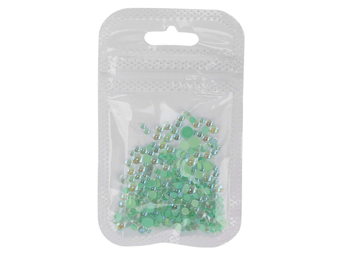 300 Peças De Contas Meias Esferas De Decoração Para Unhas Diy Com Tamanhos Mistas E 5 Cores Brilhantes