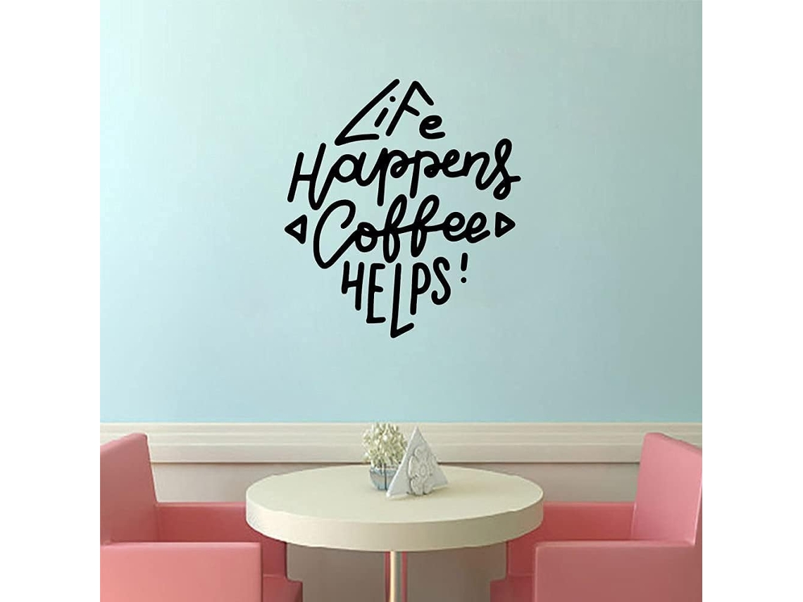 Adesivos Muraux Café Romantique Adesivos Muraux Pour Chambre D'enfants Adesivos Muraux En Vinyle 67x73cm