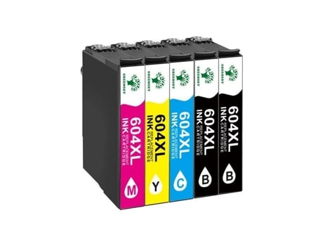 604xl Pacote Com 5 Cartuchos De Tinta Compatíveis Com Epson 604xl Epson 604 Xl Para Cartucho Epson 604 Xp2200 Xp3205 Greensky