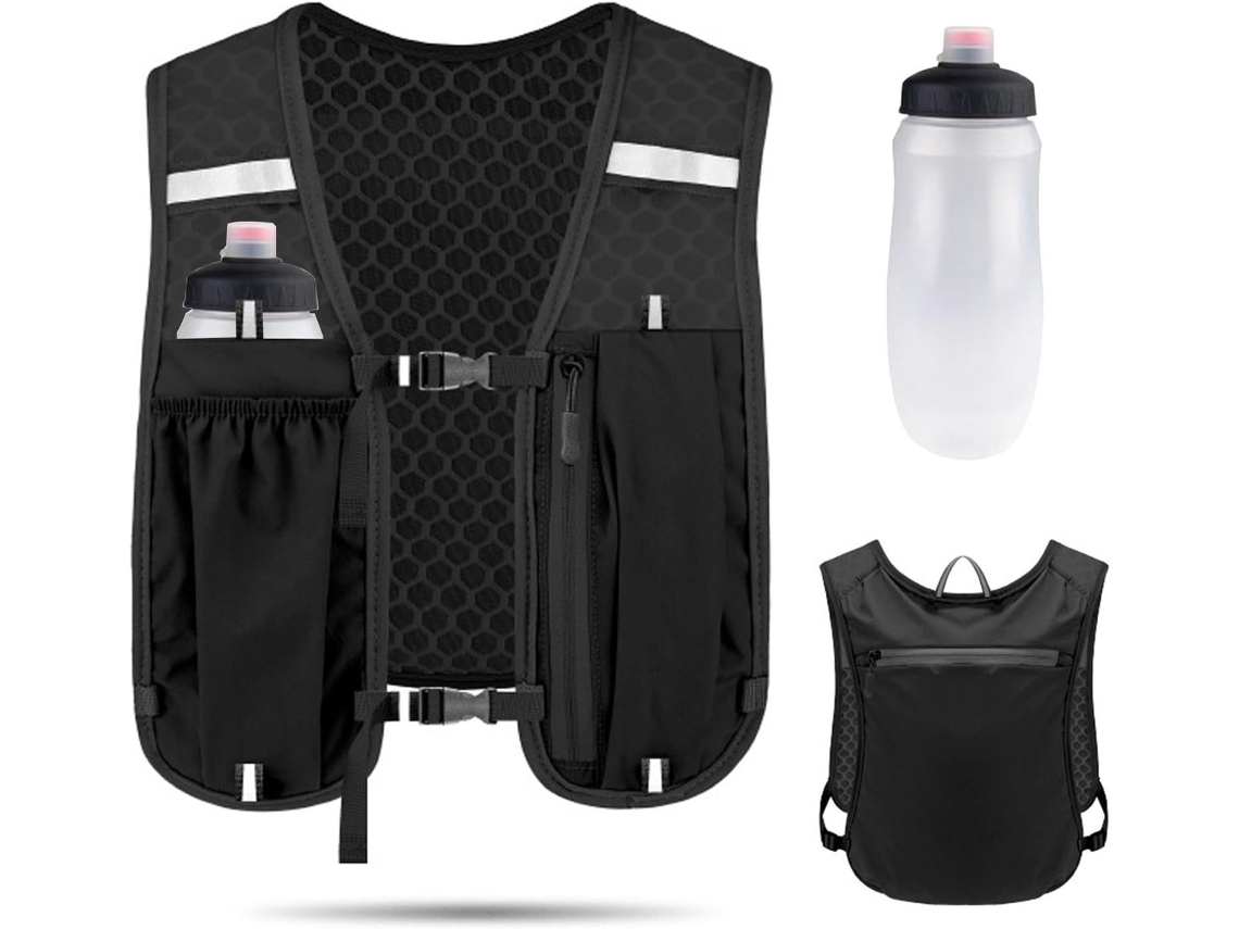 Colete Refletor para Corrida com Suporte para Garrafa 500 ml BRILVIBERA