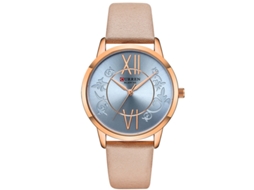 Relógio feminino com pulseira redonda de couro, à prova d'água, MDUG
